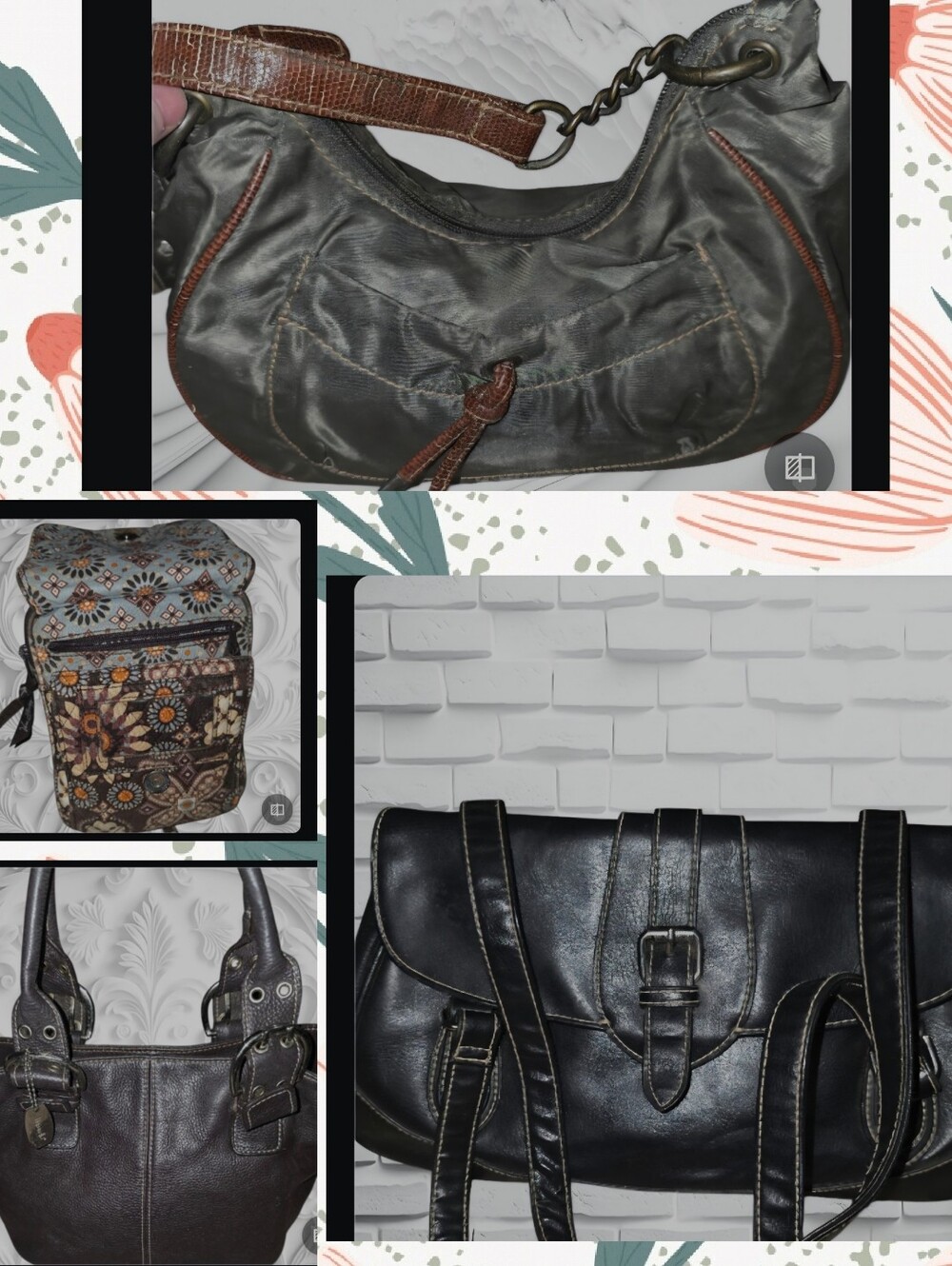 Vera Bradley Brown , Tignanello, Liz Clairborne, Sak Purses